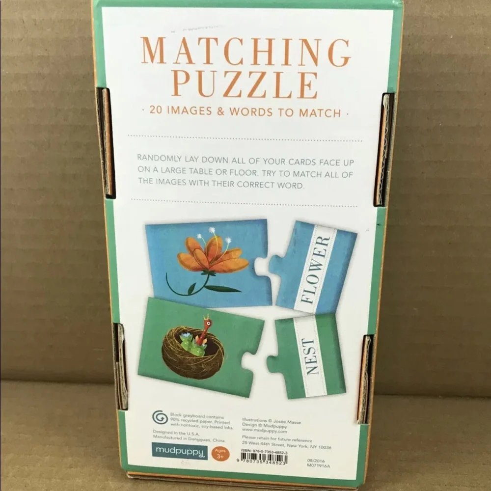 muddpuppy matching puzzle